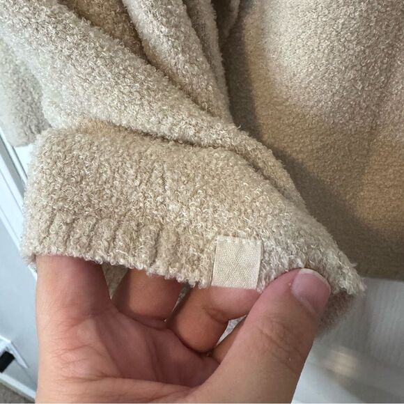 Barefoot Dreams CozyChic Lite Island Wrap Cardigan Sweater - Stone Size S/M - Picture 9 of 11